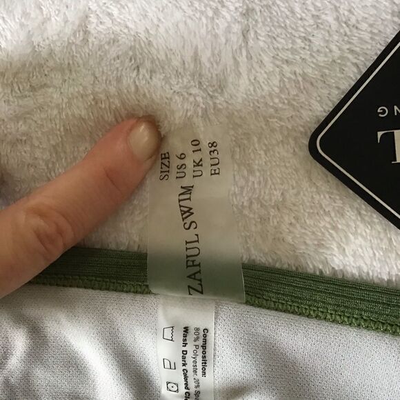 Zaful Army Green String Bikini Bottom - Picture 3 of 4